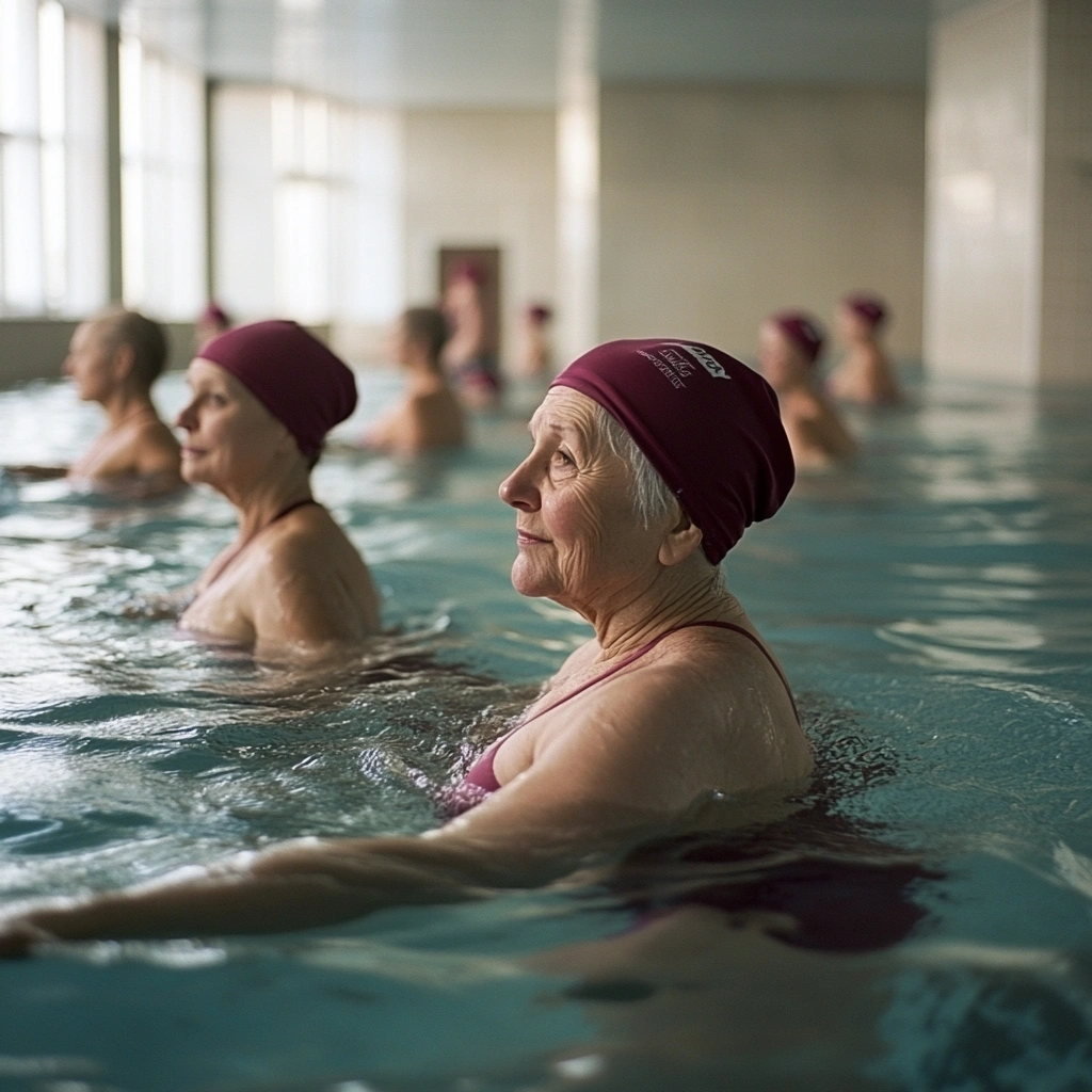 Водні вправи для пенсіонерів у басейні