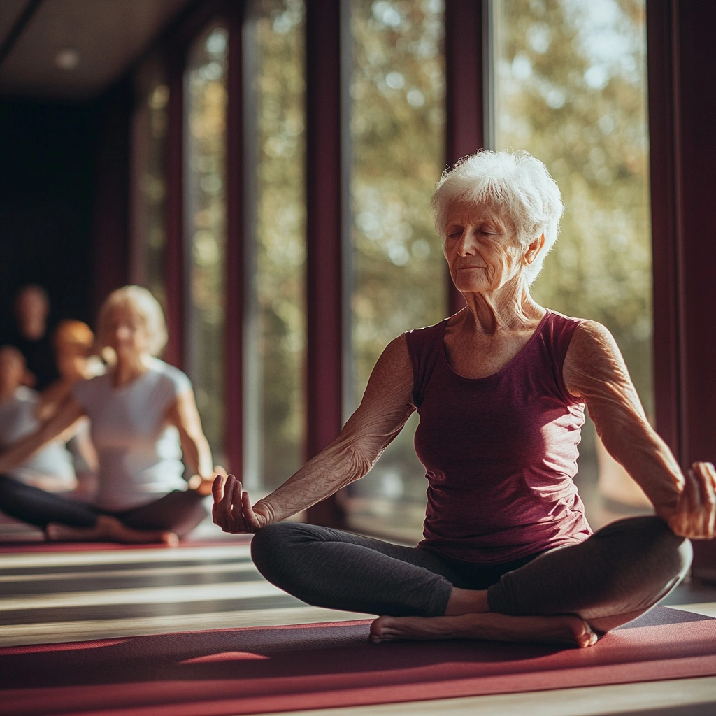 Заняття з йоги для пенсіонерів